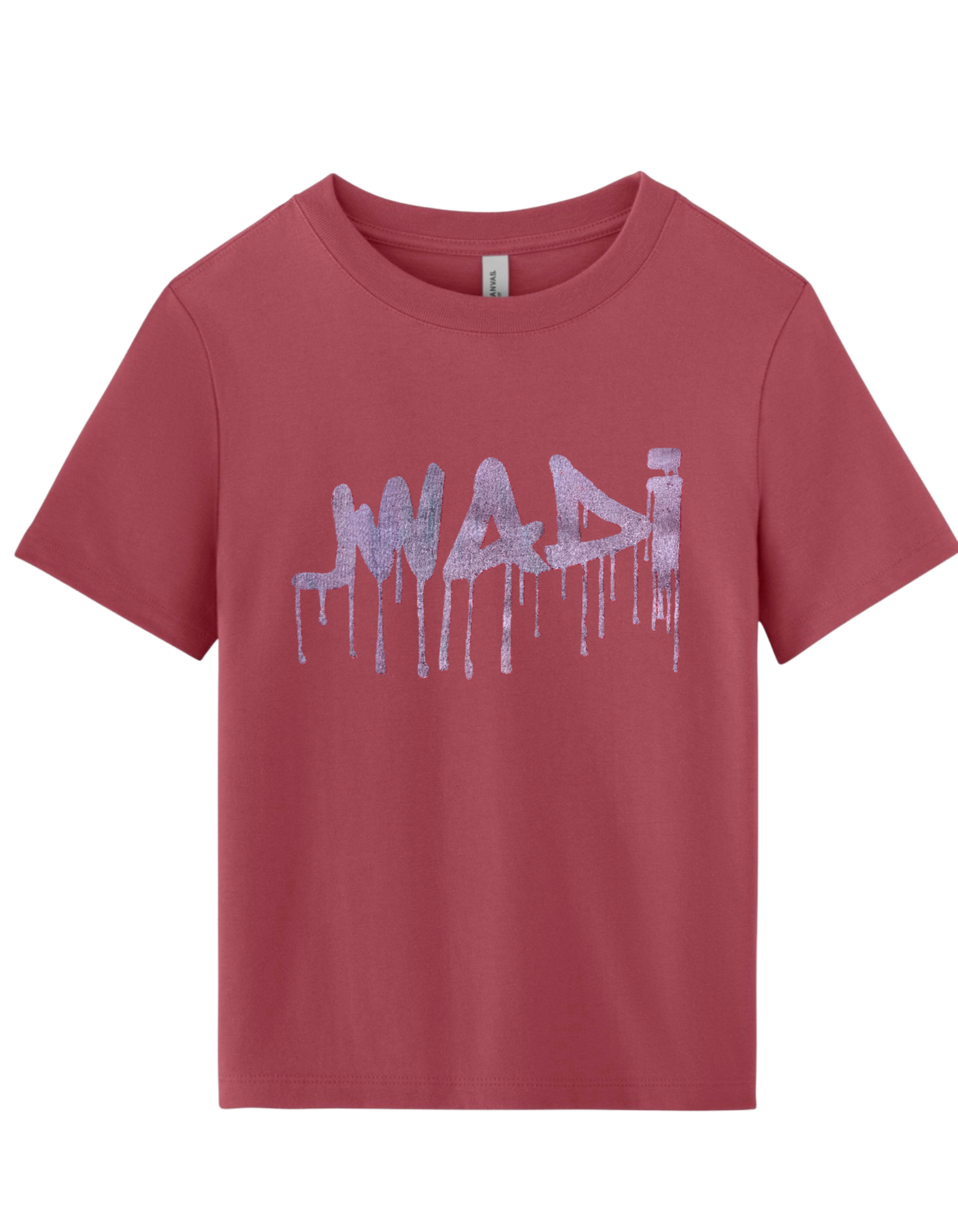 GRAFFITI TEE - WOMENS VINTAGE RED W/ WHITE & PURPLE - XL