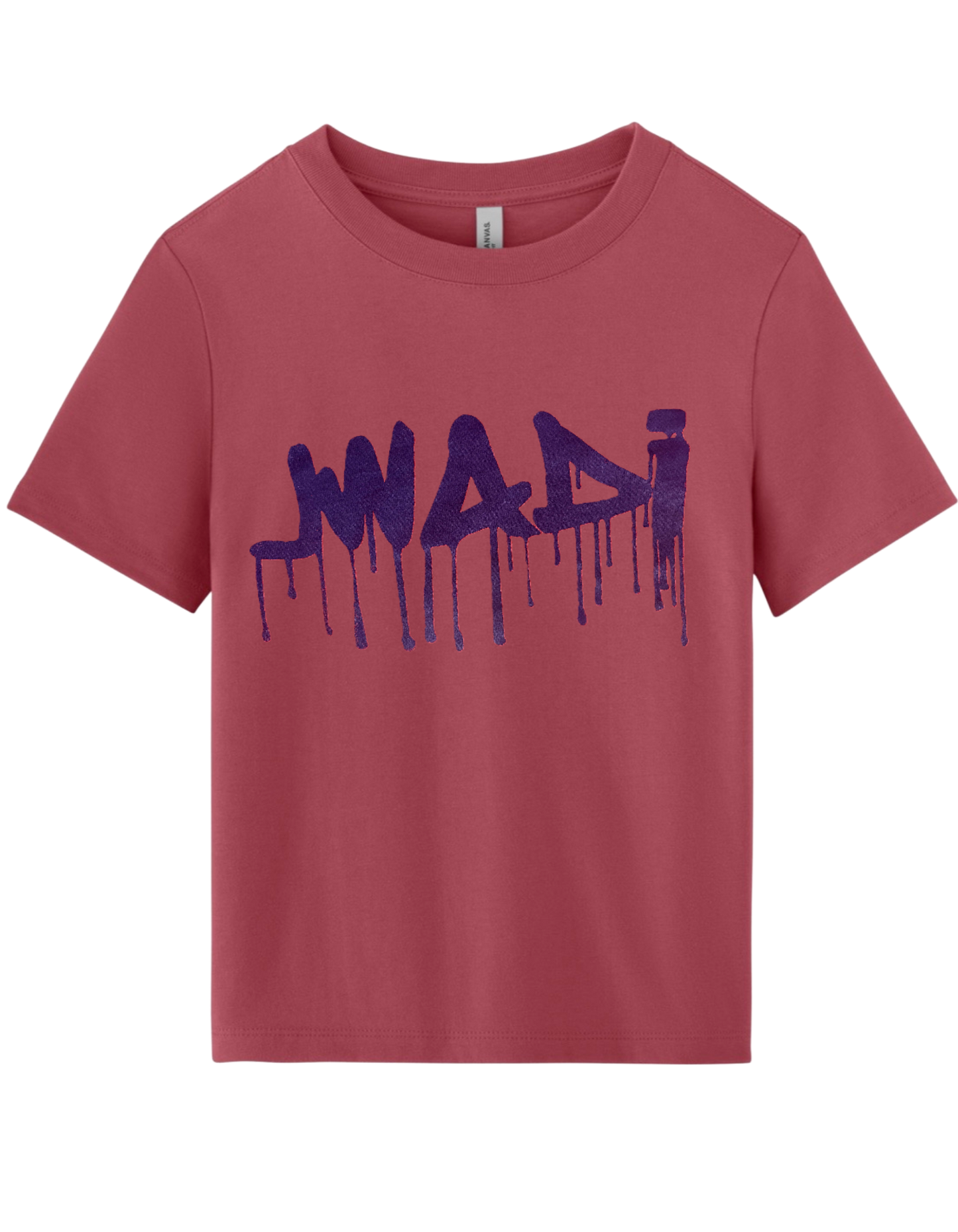 GRAFFITI TEE - WOMENS VONTAGE RED W/ DARK PURPLE - XL