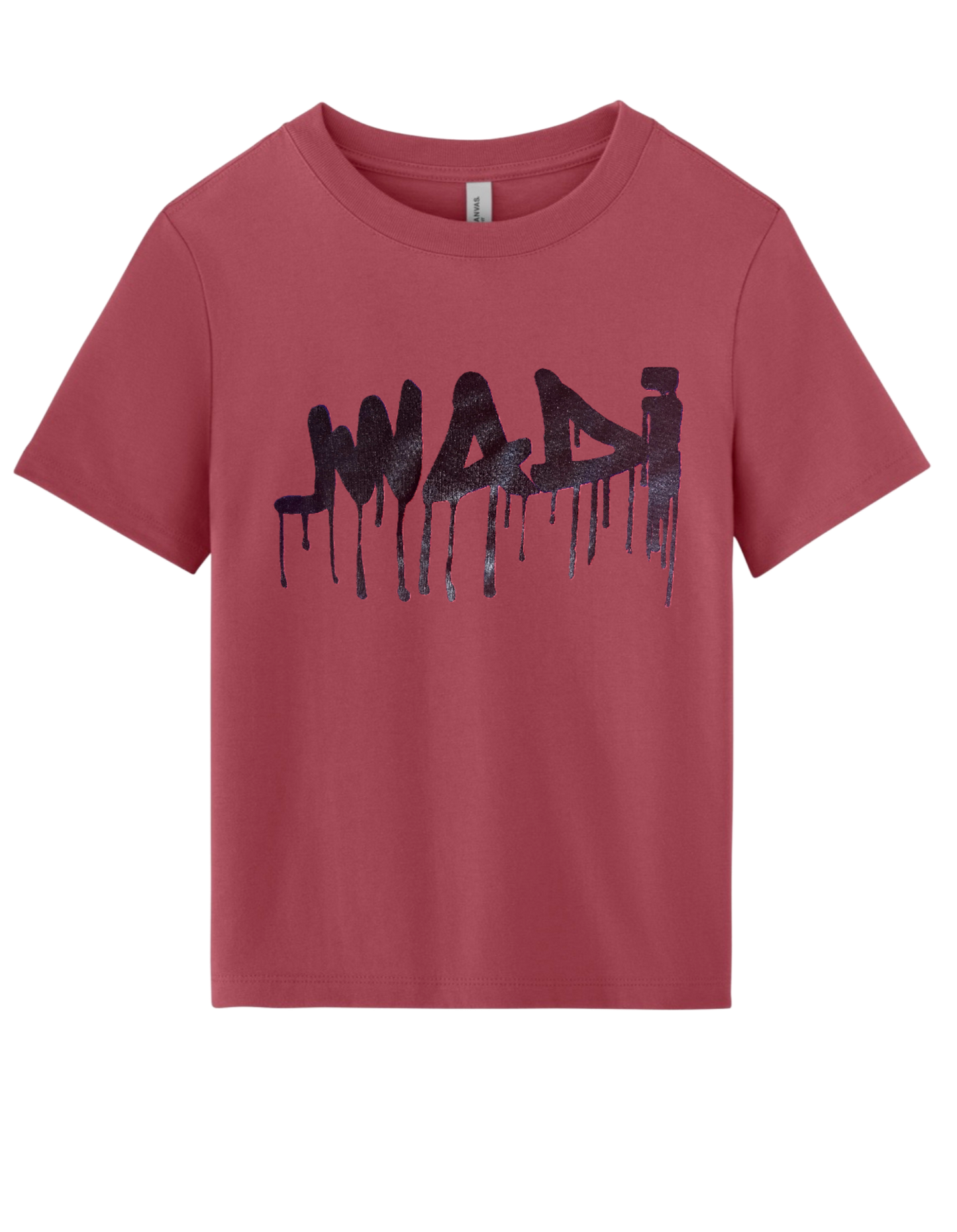 GRAFFITI TEE - WOMENS VINTAGE RED W/ BLACK & DARK PURPLE - M
