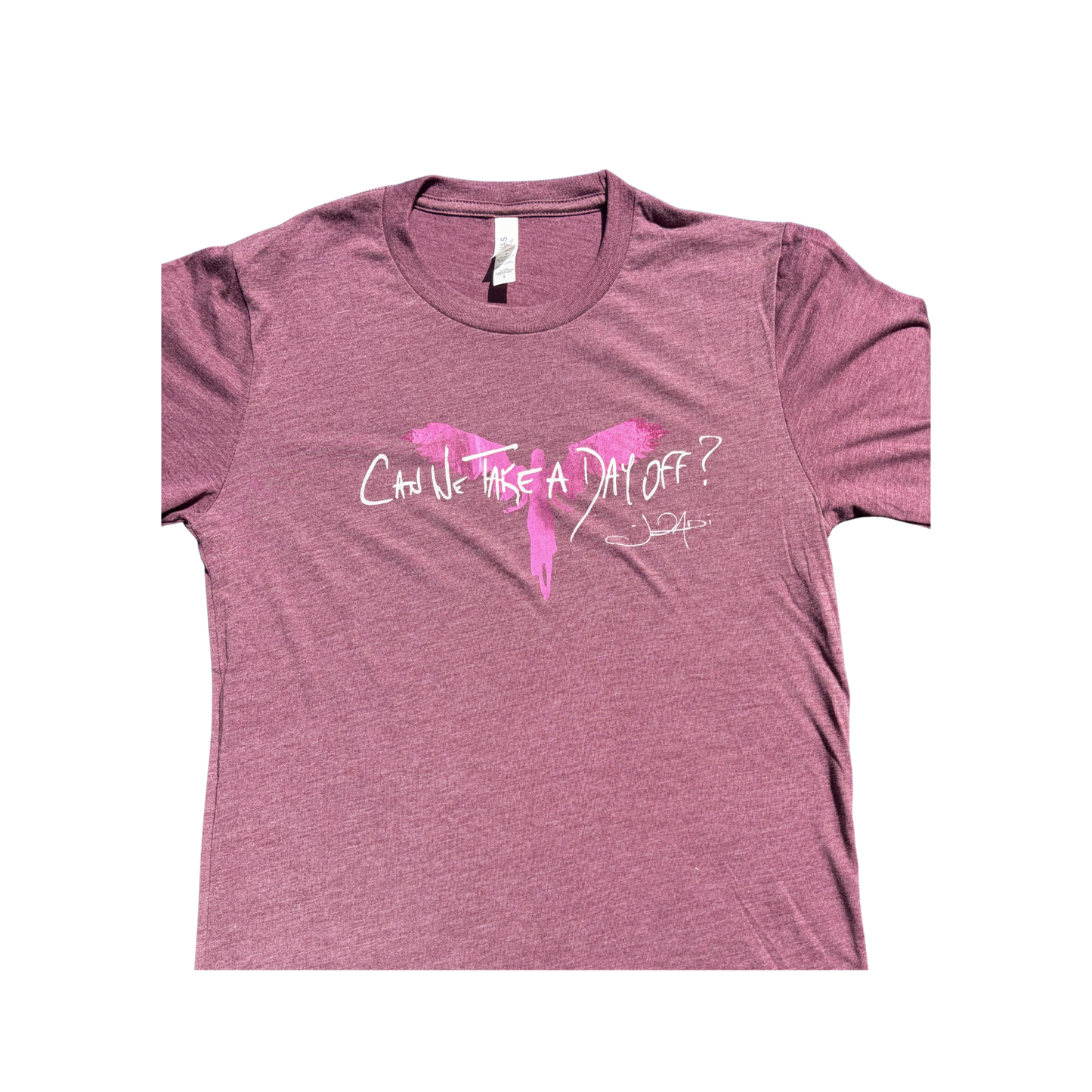 HANDWRITTEN DAY OFF TEE - LIGHT PURPLE/PINK