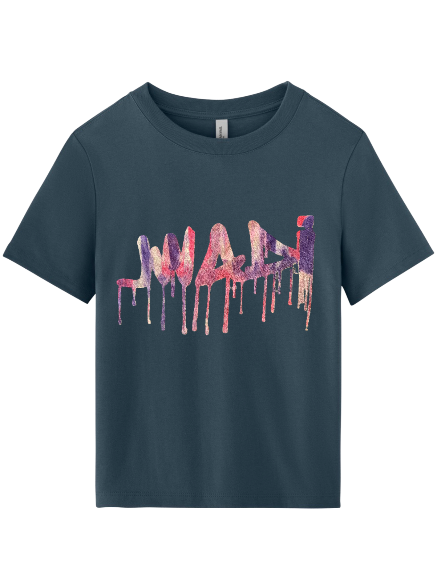 GRAFFITI TEE - VINTAGE NAVY W/ PINK & PURPLE - XL