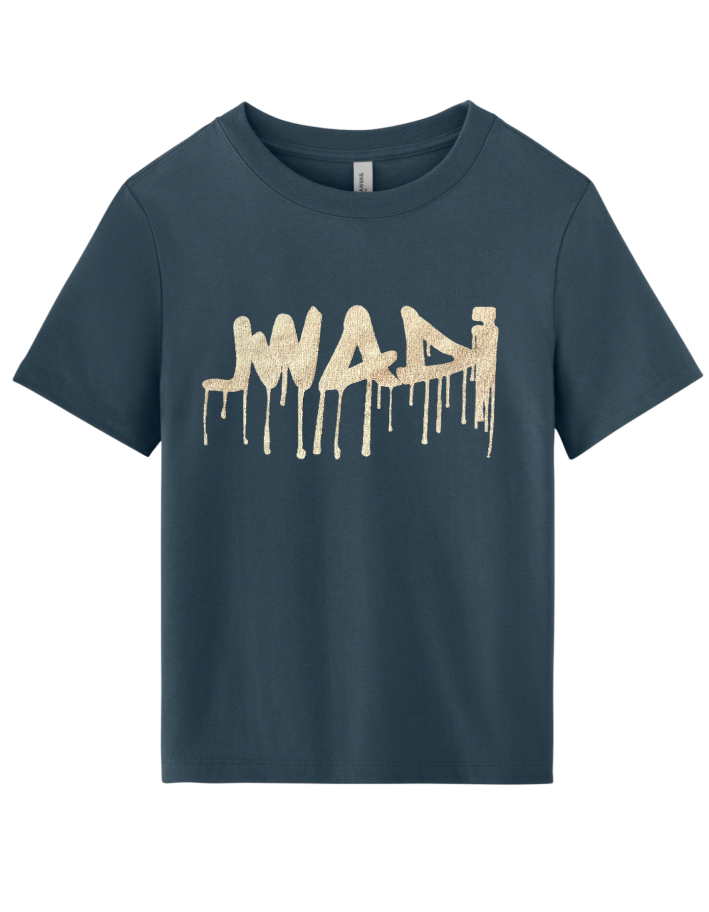 GRAFFITI TEE - WOMENS VINTAGE NAVY W/ GREY - L