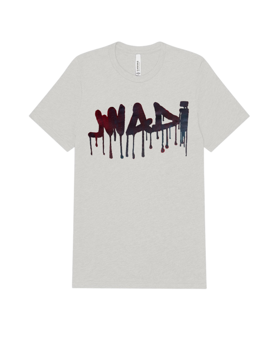 XL-GRAFFITI TEE - VINTAGE WHITE W/ DARK PINK MULTICOLOR