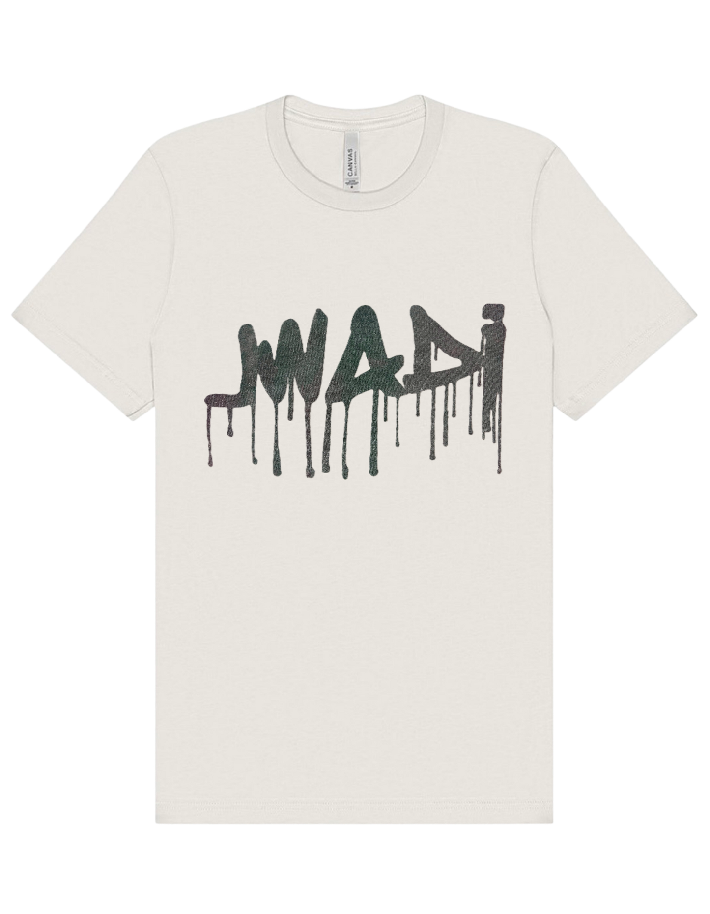 GRAFITI TEE- VINTAGE WHITE W/ GREY AND GREEN - XXXL