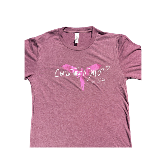 HANDWRITTEN DAY OFF TEE - LIGHT PURPLE/PINK