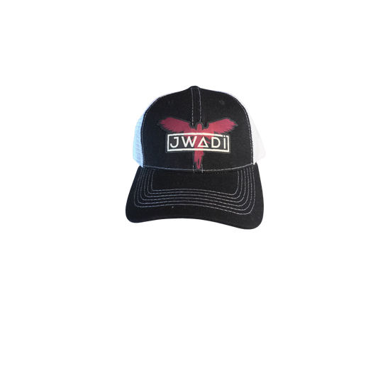 JWADI TRUCKER HAT - BLACK/WHITE