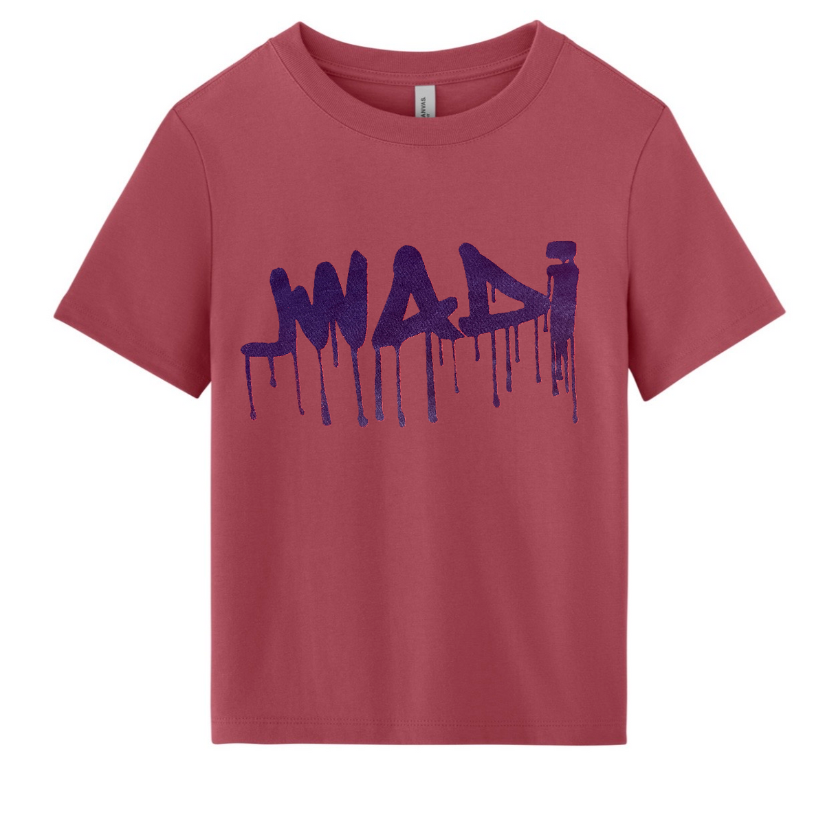 XL-WOMENS GRAFFITI CROPPED HEAVYWEIGHT TEE VINTAGE RED