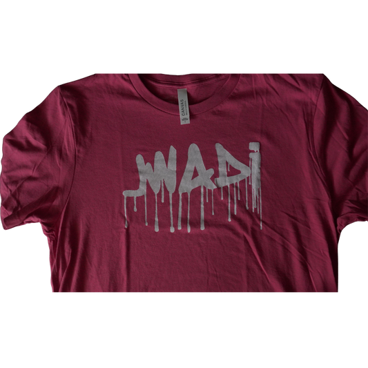 GRAFITTI TEE - DARK PINK/WHITE - L
