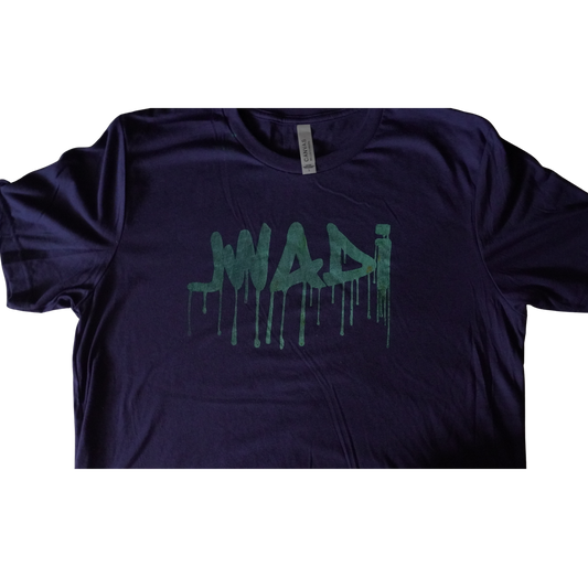 GRAFFITI TEE - NAVY/TURQUOISE -L